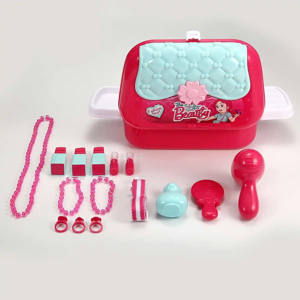 24 Sets / Box Children Suitcase Simulated Make-up House Shoulder Bag Role Play Funny Gift Toy For Children