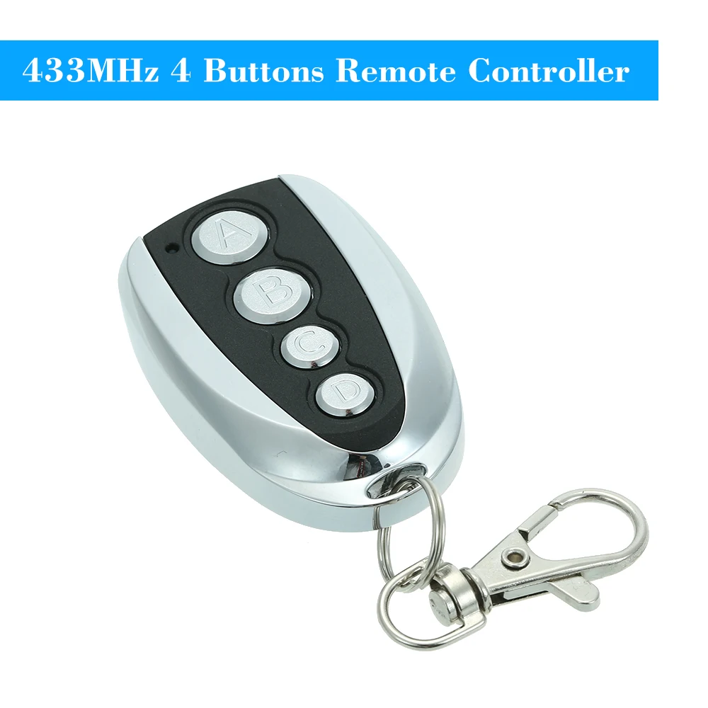 

433MHz 4 Buttons Touch Switch Door Remote Control Key Fob Copying Transmitter Cloning Duplicator Garage Opener Electric Garage