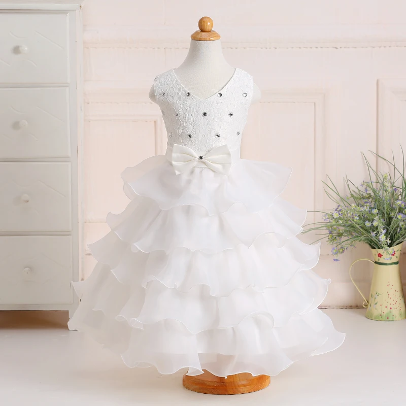 

Retail Baby girl layered dresses hot pink Dress Kid party girl layered Dress cotton and polyester dress L1200