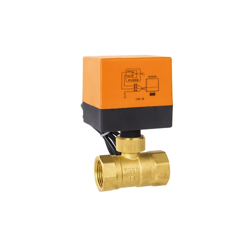 

DN20 G 3/4" AC220V Electric Actuator Cold Hot Water Vapor Heat Gas 2 way Brass Motorized Stainless Ball Valve Hvac Valves