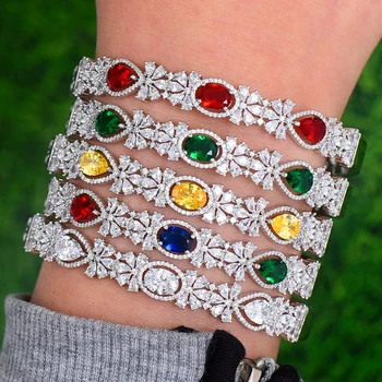 

GODKI Luxury Flower Saudi Arabia Bangle Ring Set Jewelry Sets For Women Wedding Engagement brincos para as mulheres 2019