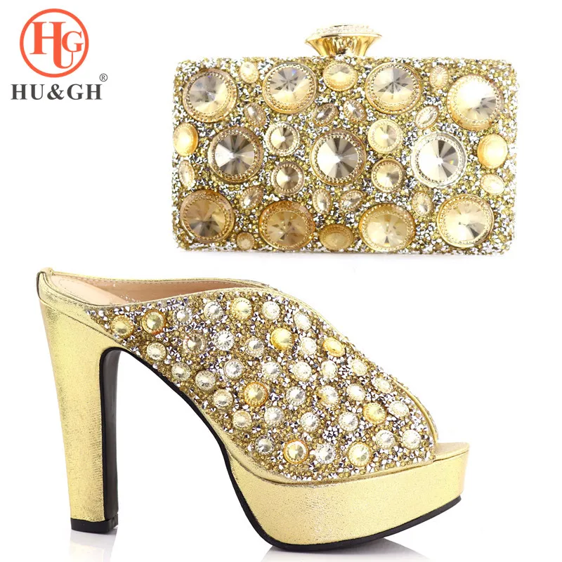 

Hot High quality Nigeria wedding shoes Italian design shoes and bags set to match free Shipping by DHL African shoes and bag set