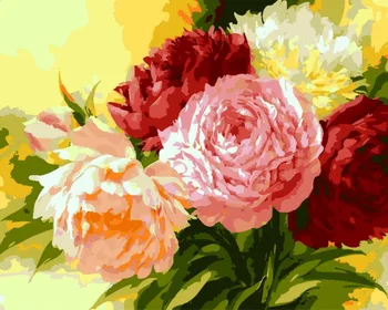 

Unframed New arrival unique gift Digital Oil Painting On Canvas painting by numbers decorative picture 40*50-Flower Q1351