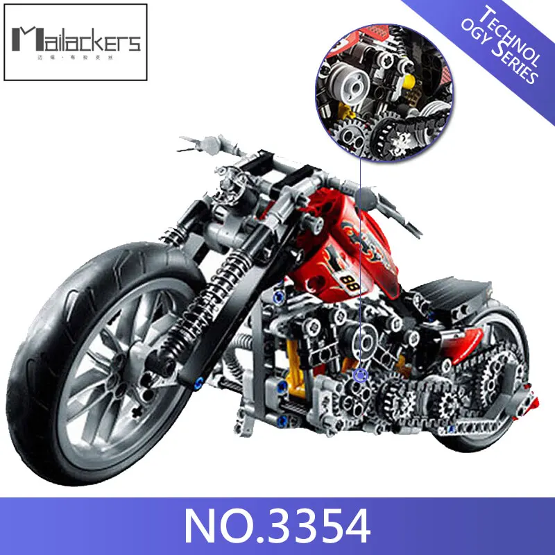 

Mailackers Speed Motorcycle Toy Building Blocks Decool Exploiture Model Gift Kid Racing 378pcs Set Toy Technic