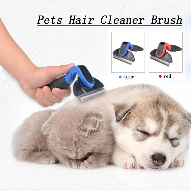 Red/Blue Dog Brush Pet Grooming Tools Hair Remover Comb for Dogs Cats Brush Detachable Hair Shedding Trimming Combs Supply