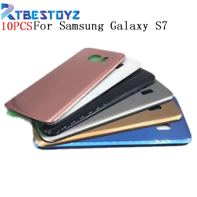 RTBESTOYZ 10PCS/Lot For Samsung Galaxy S7 G930 G930F G930H Back Battery Cover Door Rear Glass Housing Case With Logo | Мобильные