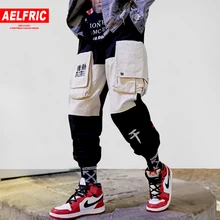 AELFRIC/Модные шаровары с вышитыми буквами; мужские цветные повседневные спортивные штаны в стиле пэчворк; спортивная одежда для скейтборда; модные джоггеры; RK41
