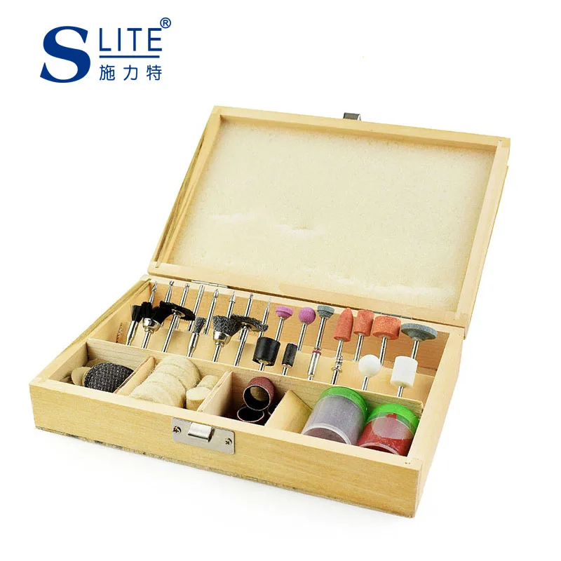 Original Slite Grinding Head Milling Cutter Versatile Set Of Grinding Polishing And Cutting Dremel Accessories Wooden box