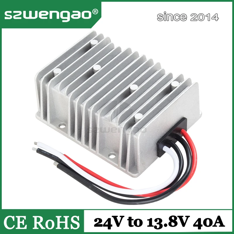 DC 24 Volt to 13.8 Volt 40A Step Down DC/DC Car Power Converter 24V to