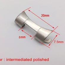 20 мм Нержавеющая сталь серебряный ремешок для часов браслеты промежуточная полированная изогнутые концевые части 2 шт Ремешок