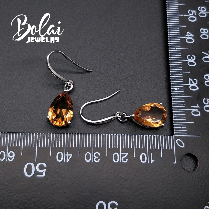 Bolaijewelry, серьги из зултанита, серебро 925 пробы, в форме капли воды, стильные женские ювелирные изделия с драгоценным камнем, меняющим цвет, отличный подарок