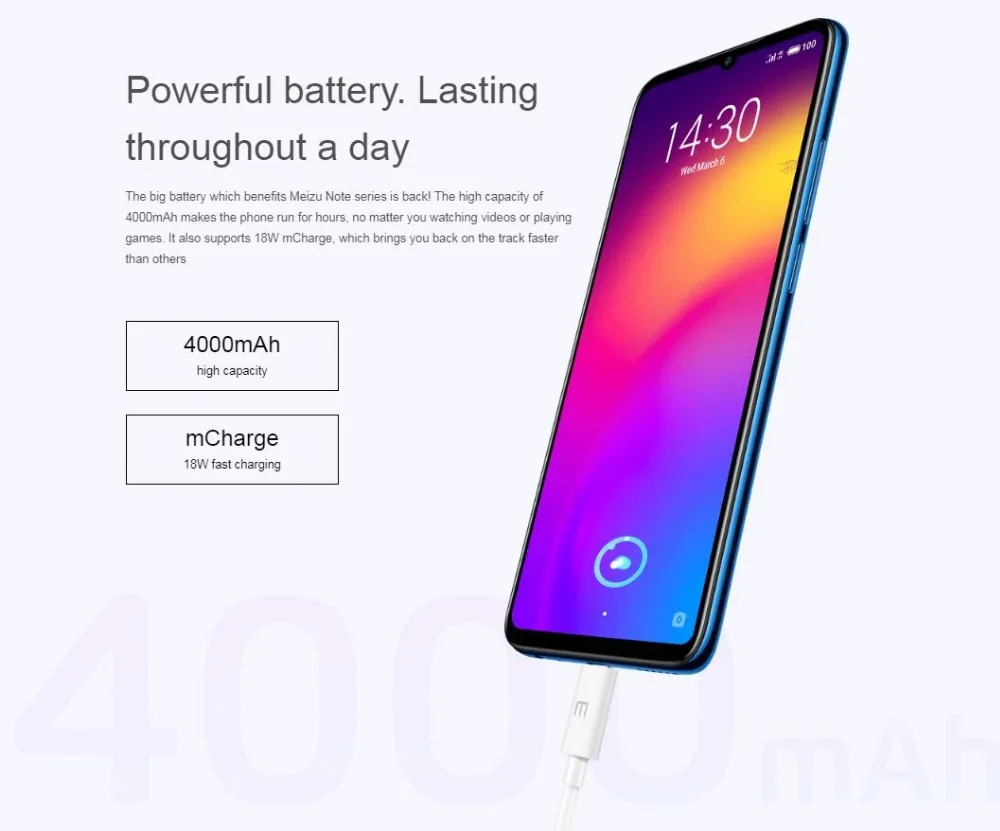 Подлинный Мобильный телефон Meizu Note 9, 4G, 128G, 48 Мп+ 20 Мп камера, 6,2 дюймов, 2244x1080px, Snapdragon 675, отпечаток пальца, 4000 мАч, мобильный телефон