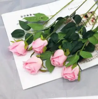62 см искусственные розы цветы поддельные цветы подарок на День святого Валентина для девушки шелковые цветы для украшения дома 1 букет/Сумка - Цвет: 6