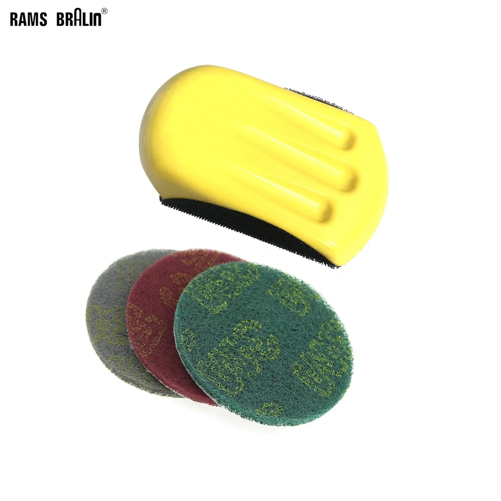 Buy 5" Mouse Shaped Hand Sanding Pad + 3 pieces Hook