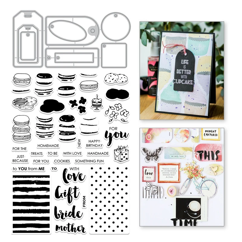 

Naifumodo Tag Metal Cutting Dies Food Scrapbooking Word Stamps and Dies New 2019 Making Card Embossing Craft Die Cut Decoration