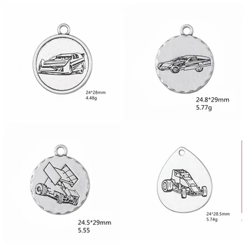

30PCS Alloy Ancient Silver Classic Car Pendant Necklace Jewelry DIY Accessories Handmade Keychains Bracelets Making