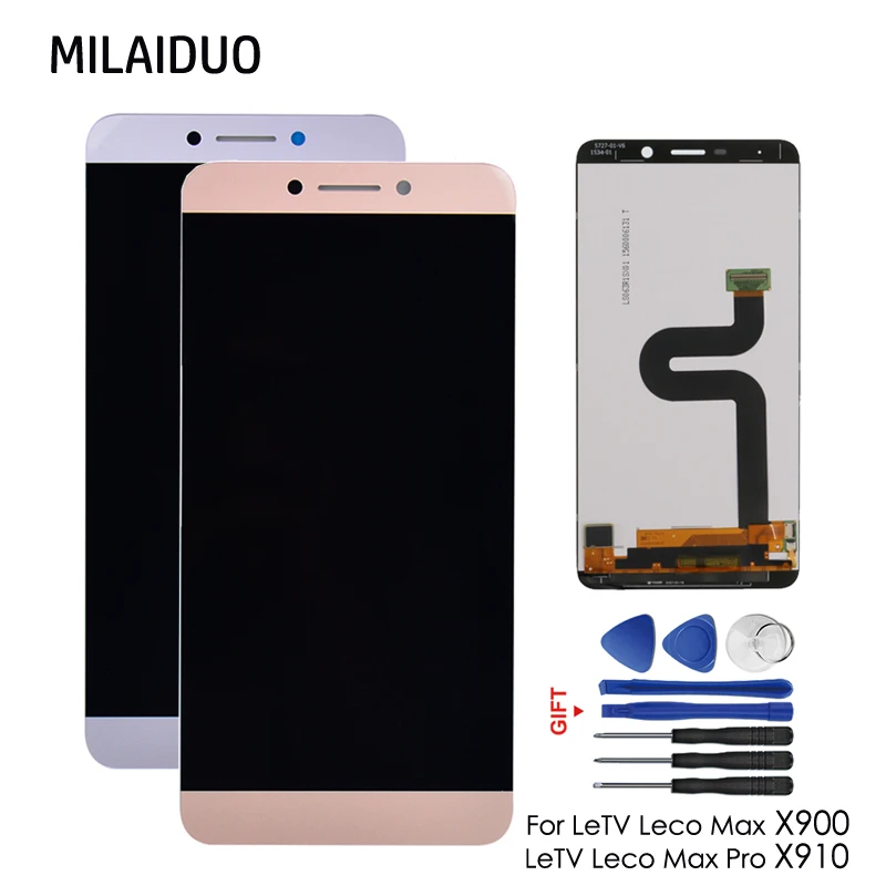 

LCD Display For Letv LeEco Le Max Pro X910 X900 4G Touch Screen Digitizer Assembly Replacement 6.33'' Gold White+Tools