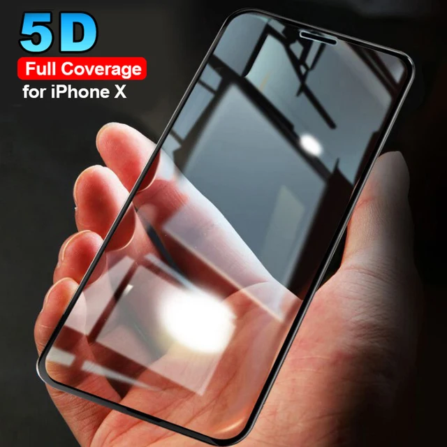 5D Curved Edge Screen Protector for Apple iPhone X Tempered Glass