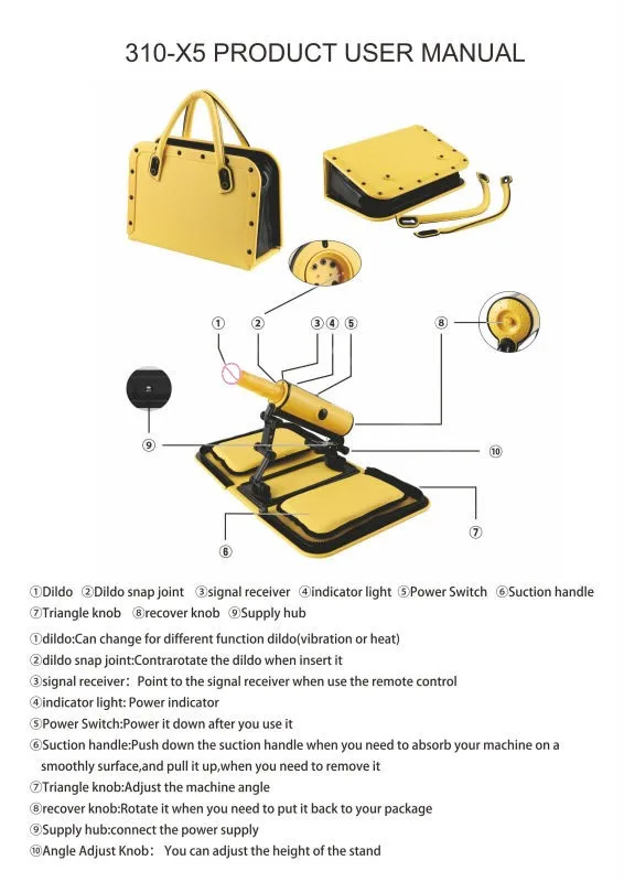 Updated Portable Handbag Sex Machine With Vibration Dildo Automatic