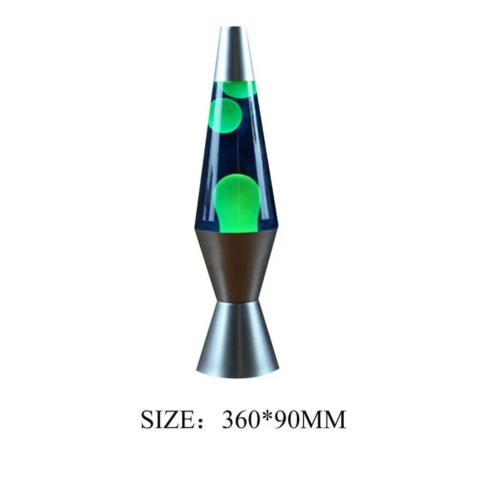 Алюминиевая основа Лава воском лампа жидкая паста светильник инновационный конический декоративный светильник Медузы светильник для спальни ночной Светильник - Испускаемый цвет: Зеленый