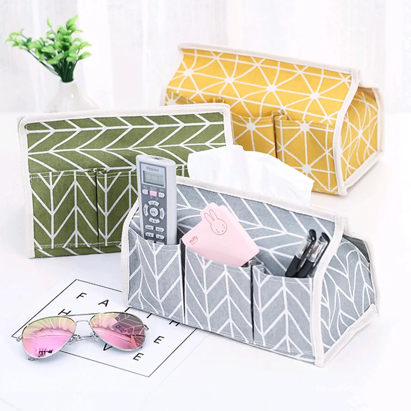 

Pastoral style multi-purpose tissue box creative living room coffee table sundries storage box household tray ZP7161439