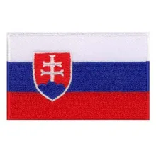 Словакия заплата вышивки/эмблема, сделанные из саржи и плоским брат с утюгом на подложке Добро пожаловать на заказ MOQ50pcs