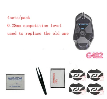 

4sets/pack Hotline Games Competition Level 0.28mm Mouseskate For Logitech G402 mouse feet Mouse pad free shipping