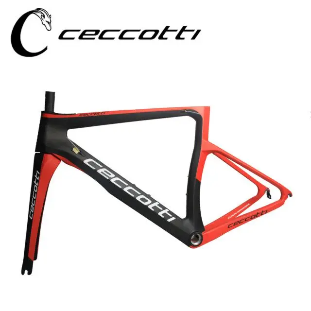 Perfect Carbon road frame CECCOTTI brand orange telaio bici da corsa carbonio XXS/XS/S/M/L carbon bike frame weave 1k/3k/ud Di2&Mechanic 4