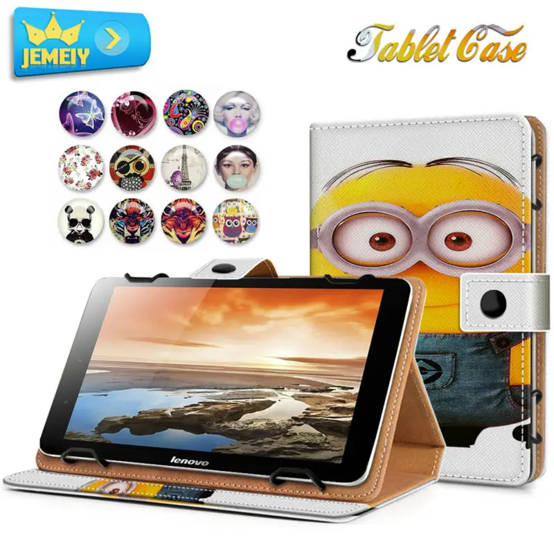 

8'' Universal Leather Tablet Case For lenovo tab2 A8 A5500 A8-50 Tablet cover Printed Stand cases For Lenovo