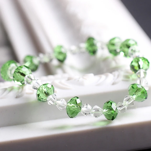 

Best selling Multicolor charm crystal Bracelet for women,Low price wholesale Beaded crystal love bracelets 2019 DIY Jewelry