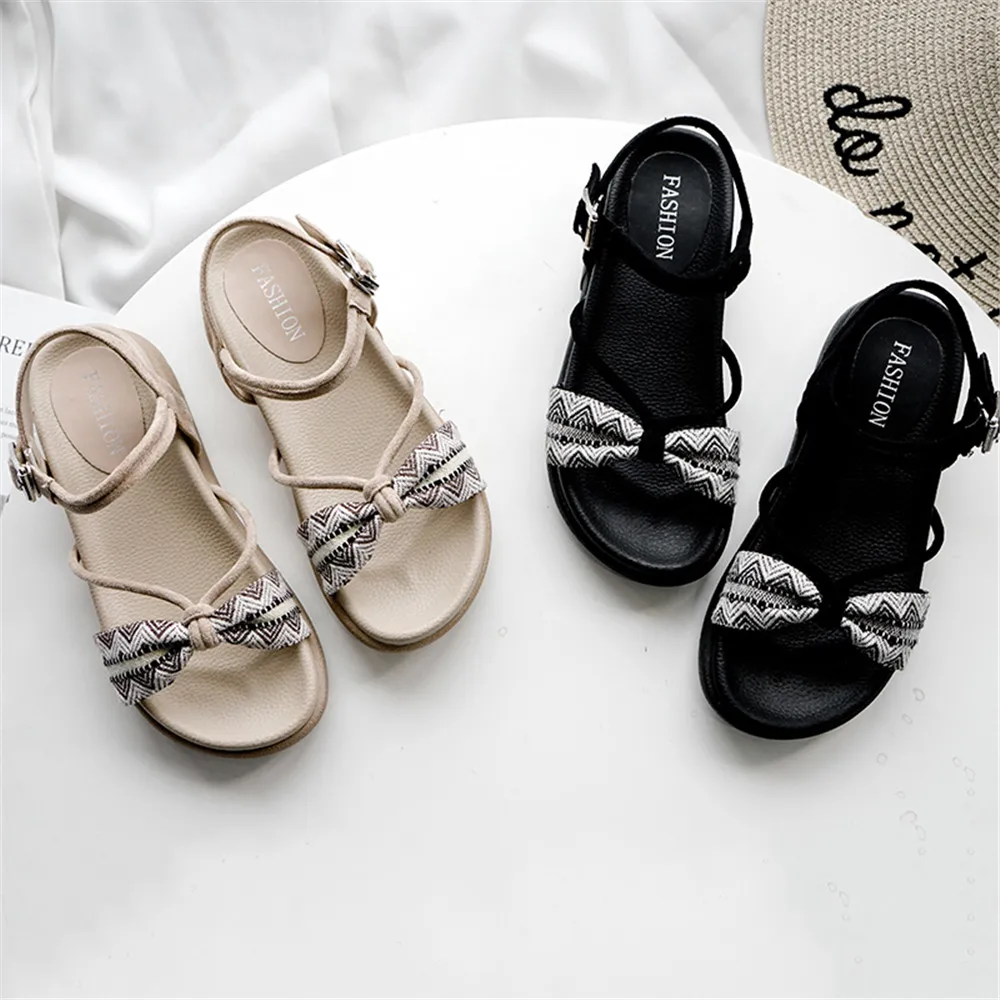

2019 New Fashion Bowknot Shoes and Summer Buckle Strap Sandals for Women