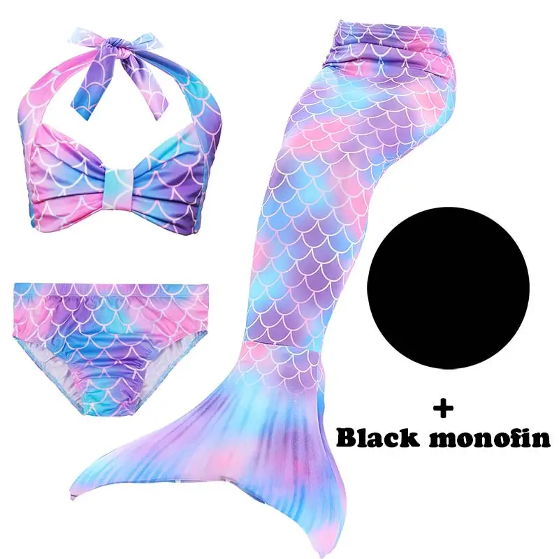 Ариэль хвост русалки для плавания детей девочек и мальчиков С флиппером бикини