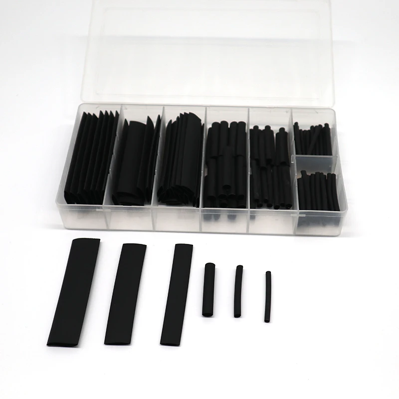 

127Pcs/Set Ratio 2:1 Assorted Polyolefin Heatshrink Tubing Cable Sleeves Thermoretractil Wire Proctection Heat Resistant Hose