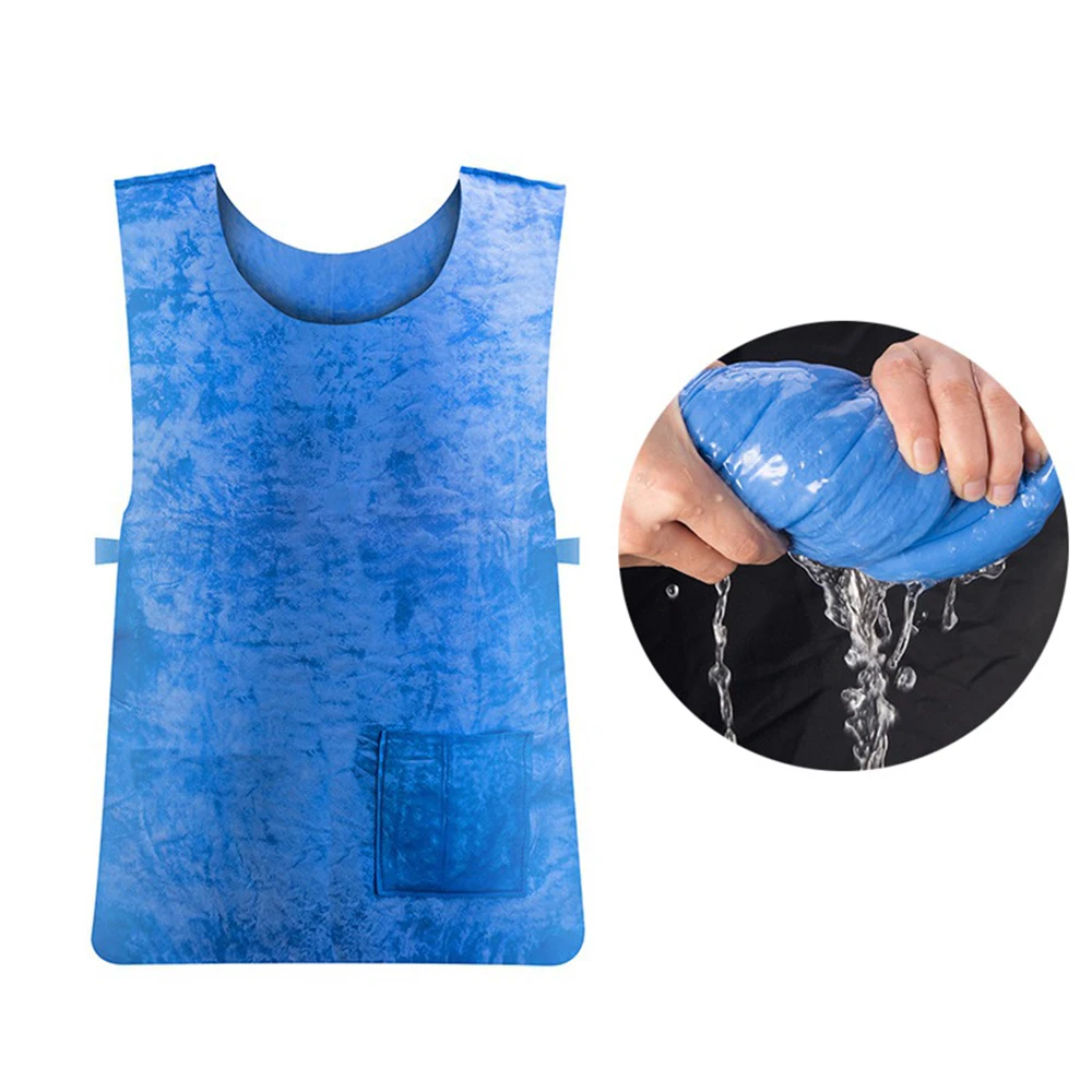 

New Summer Cold Anti-heat Cooling Vest PVA Waterproof Fabric High Temperature Protective Ice Vest Outdoor Sports Work Vest