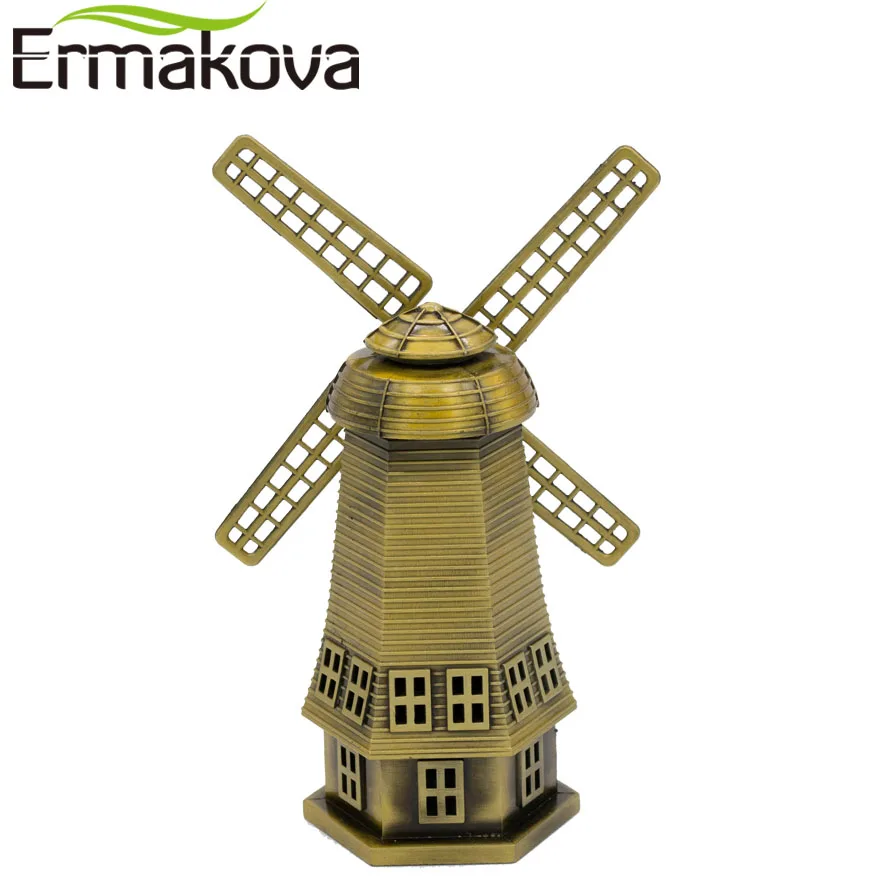 ERMAKOVA 14 см (5 5 &quot) Античная бронза Голландская мельница модель металлическая