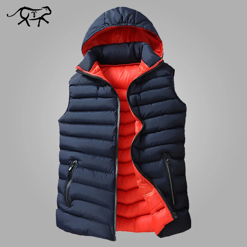 Mens Winter Sleeveless font b Jacket b font Men Down Vest font b Men s b
