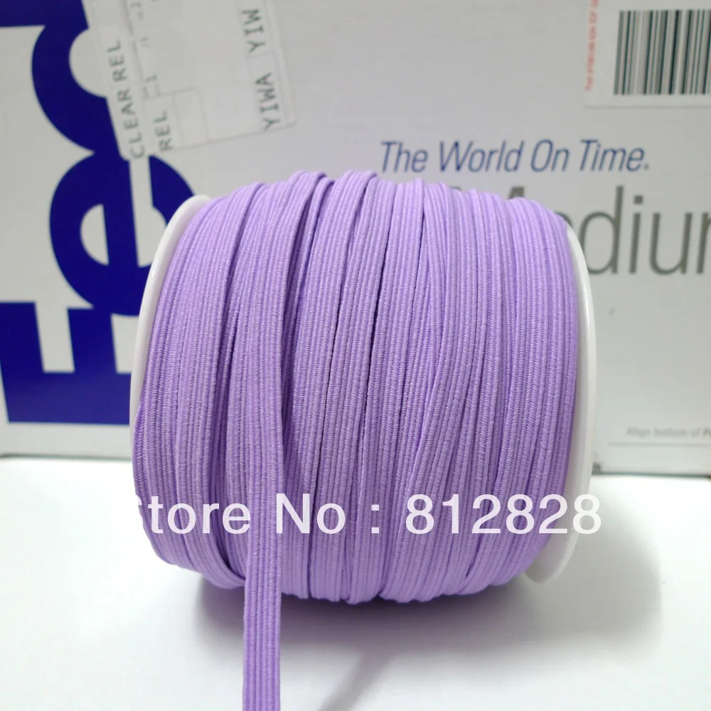 

50 Meters 1/4" #19 Lavender Elastic Band Free Shipping