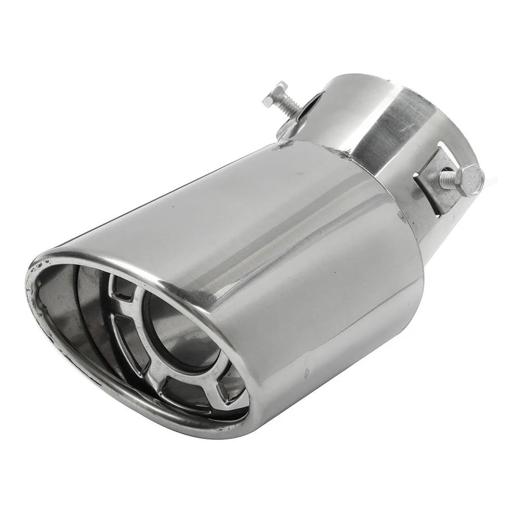 Universal Car Exhaust Muffler Tip Round Stainless Steel Pipe Chrome