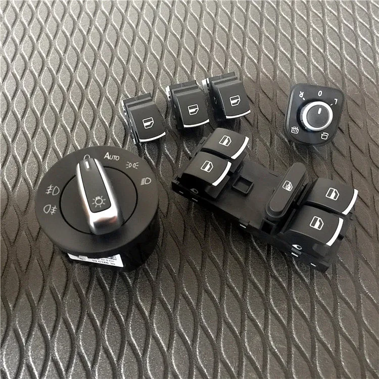 Хромированные переключатели фар для VW Golf 6 Jetta 5 passat B6 B7 Tiguan боковые зеркальные