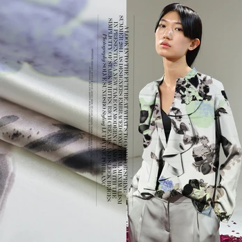 

Low water wax boxes, flowers, 16 meters standard elastic silk satin fabric limited atmospheric hand-painted dizzy catch