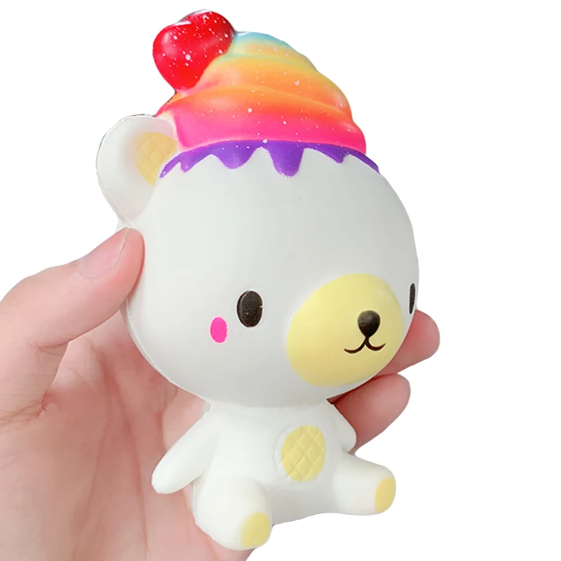 Jumbo красочные Poo Bear Squeeze Игрушка медленно поднимающаяся мультяшная Кукла Мягкие Ремешки Ароматические снятия стресса забавная игрушка