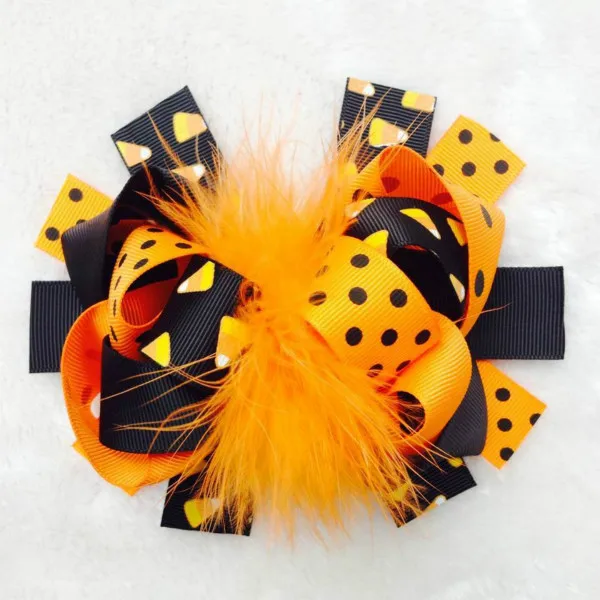 

Halloween hair bows with clips pins for women barrette bow clip hairpins grosgrain ribbon headdress hairbows hair accessories