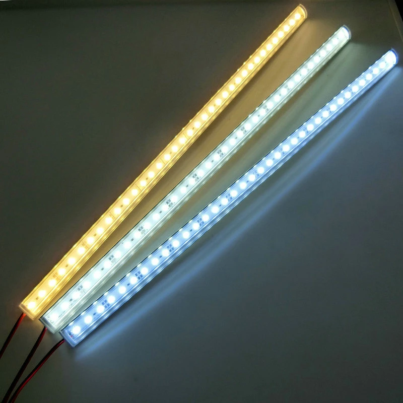 

5PCS/lot Wall Corner LED Bar Light DC 12V 50cm 5630 5730 Rigid LED Strip with PC cover Kitchen Cabinet Light Wall Light Hard