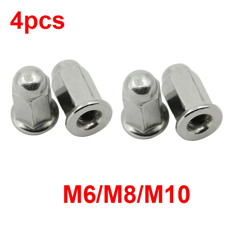 

4PCS M6 M8 M10 Acorn Cap Nut Screw Bolt Hex Head Dome Metric Thread Pitch 1.0 for yamaha DT50 DT80 FJ1100 FJ1200 FJ600 FZ600