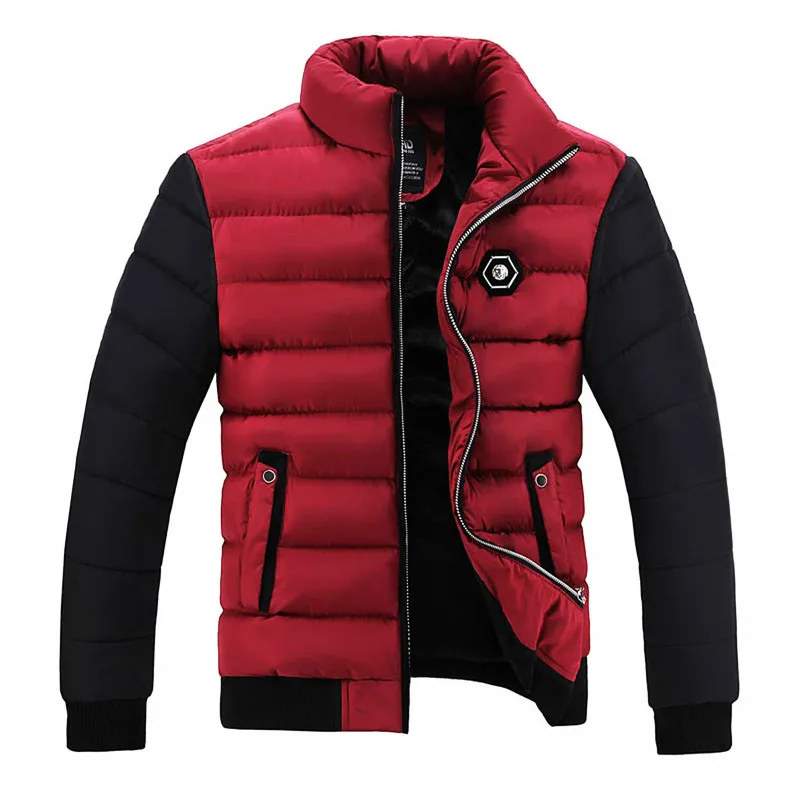 

Winter Jacket Men Coats 2019 New Slim Fit Stand Collar Cotton-Padded Brand Fashion Parkas Coats Jackets Outerwear 3XL 4XL