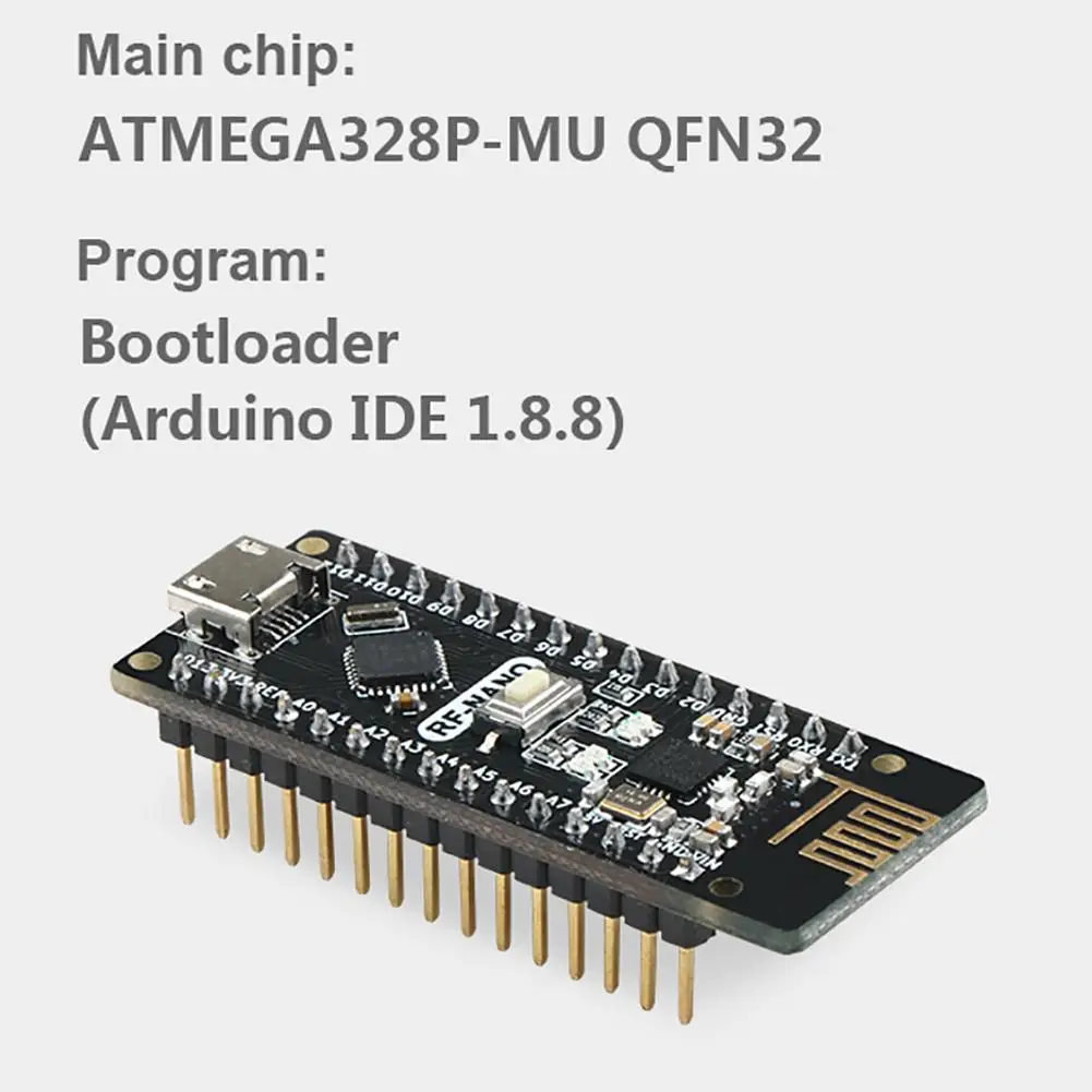 NRF24L01+ 2,4G беспроводной модуль+ Arwino NANO V3.0 = RF-Nano интегрированная плата с интерфейсом USB Arwino NANO V3.0 NRF24L01+ 2,4G# CW