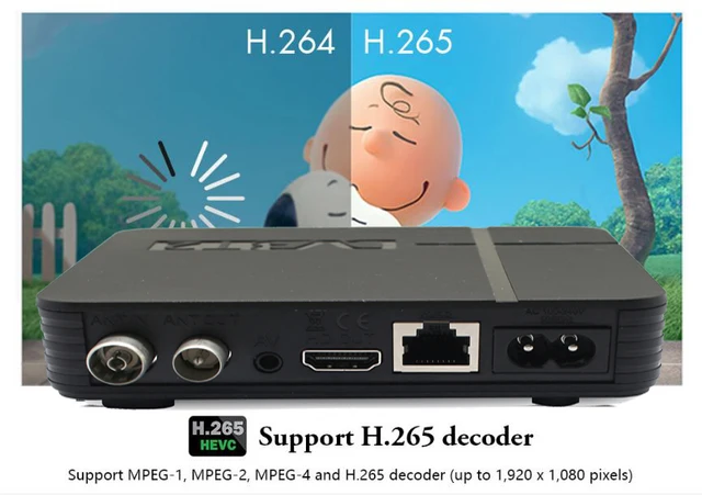 Sintonizador DVB T2 Italia Terrestrail Digital de la UE He-Vc receptor H.  265 Sintonizador de TV - China H. 265 DVB-T2, DVB-T2