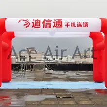 210 d Оксфорд красная и белая надувная, двойная арочная палатка для мероприятия с логотипом Сделано в Китае