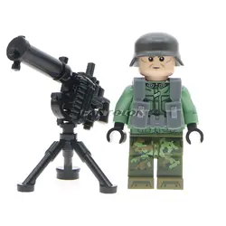 С Книги об оружии Пистолеты аксессуары WW2 Swat полицейский армия строительный блок солдатами фигурки героев игрушка для детей