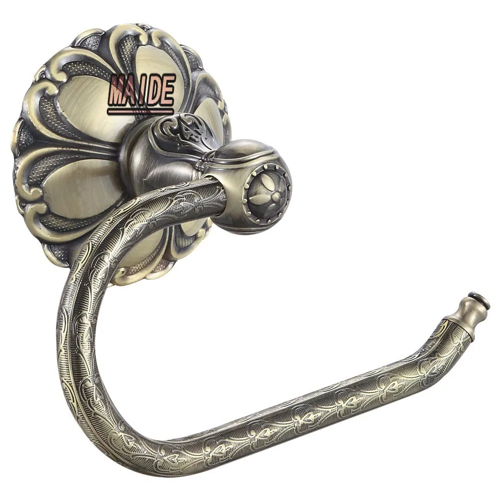 Classic Art Antique Bronze Wall Mounted brass Toilet Paper Holder